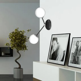 Applique JOY 2xE14/40W/230V nero/cromo lucido