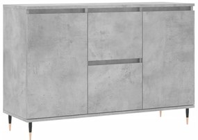 Credenza grigio cemento 104x35x70 cm in legno multistrato