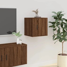 Mobile Porta Tv A Parete Rovere Marrone 40x34,5x40 Cm /