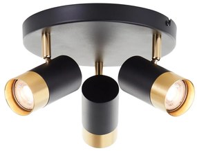 Brilliant - Faretto LED VIGOLO 3x GU10/5W/230V, nero/oro