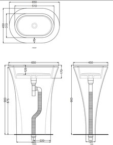 Cielo amedeo lavabo ovale freestanding senza troppopieno in ceramica bianco lucido