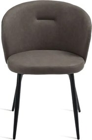 Sedia in ecopelle Antracite e sruttura in metallo SLANG 2 sedie