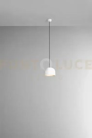 Yelmo sospensione in metallo bianco opaco + oro opaco 1 luce attacc...