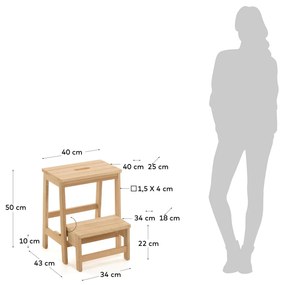 Kave Home - Poggiapiedi Nell 40 x 43 cm