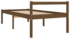 Letto per Anziani Miele 100x200 cm in Legno Massello di Pino