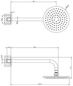 Soffione anticalcare a parete orientabile cromo emporio 47382 gessi