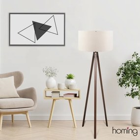 Lampada da terra AYD 1xE27/40W/230V marrone/crema