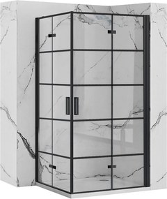 Cabina doccia Rea Molier Black Double 80x80