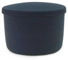 Normann Copenhagen - Hide Storage Pouf Small Steel Blue Normann Copenhagen