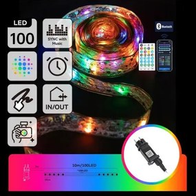 Aigostar - Catena luminosa LED RGBICW da esterno 100xLED/10W/230V 10m IP44 + telecomando