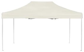 Gazebo Professionale Pieghevole in Alluminio 4,5x3 m Crema