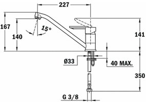 Rubinetto Monocomando Teka ML Argentato Cromo Acciaio inossidabile