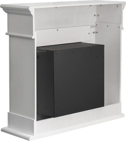 Camino a Bioetanolo da Pavimento 110x37x102 cm Cambridge Bianco...