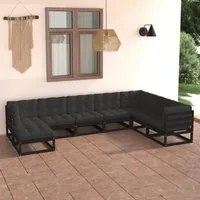 Set Divani da Giardino 8 pz con Cuscini Legno Massello di Pino 3076768