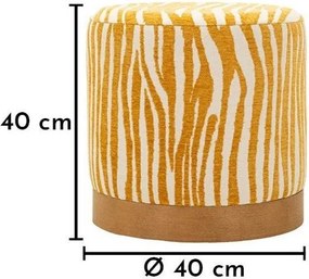 Poggiapiedi color senape Savana – Mauro Ferretti