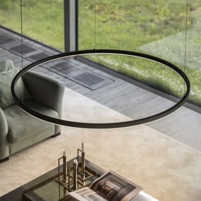 Ideal Lux - Lampadario a cavo LED ORACLE SLIM LED/29W/230V 4000K Ø 50 cm nero