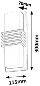 Rabalux 8940 - Applique a LED da esterno RODEZ LED/12W/230V IP44 800lm 4000K