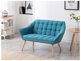 Divano 2 posti in Tessuto blu - CASERTA