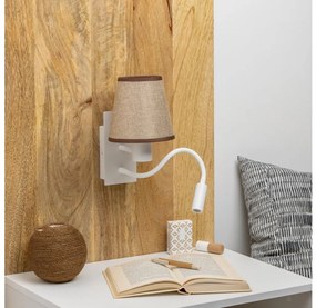 Brilagi - Applique a LED NUBILA 1xE27/25W/230V + LED/3W bianco/marrone