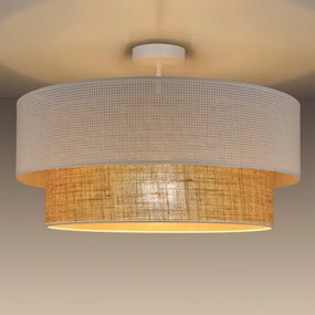 Lampada a plafone BORHO 1xE27/60W/230V bianco/iuta