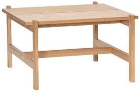 Tavolino con piano in rovere decorato in colore naturale 80x80 cm Dash - Hübsch