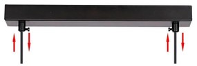 Lampada a sospensione nera con paralume in vetro 14x48 cm Aspa - Candellux Lighting