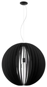 Eglo 63254 - Lampadario a sospensione con filo COSSANO PRO 1xE27/60W/230V diametro 70 cm nero