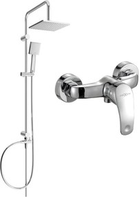 Mexen Tord set doccia esterno con soffione e miscelatore doccia Fabia, cromo - 746540200-00