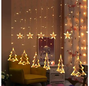 Brilagi - Tenda da esterno natalizia LED 138xLED/8 funzioni 5m IP44 bianco caldo