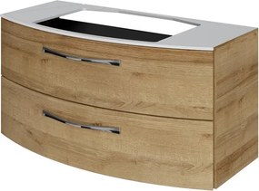 Mobile da bagno sospeso Cassca di Pelipal L 99 x H 49.2 x P 46.2 cm rovere riviera, 2 cassetti con illuminazione LED esterna, attivabile con sensore di movimento