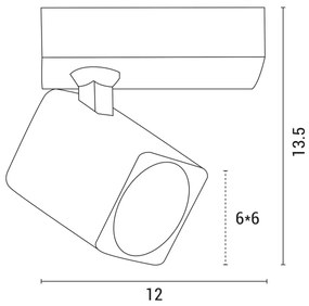 Faretto 1xGU10/7W/230V bianco