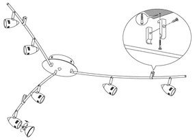 Eglo 92645 - Luce Spot a LED MAGNUM 6xGU10/3W/230V