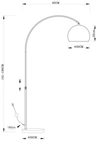 Globo 58227C - Lampada da terra NEWCASTLE 1xE27/40W/230V