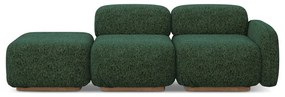 Chaise lounge componibile verde scuro (con penisola a destra) Ailani – Makamii