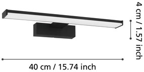 Lampada da parete LED nera PANDELLA 1 – EGLO