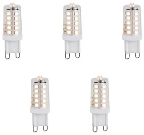 Set di 5 lampadine LED dimmerabili G9 1,2W 100lm 2700K