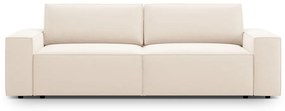 Divano beige allungabile/con contenitore con rivestimento in velluto 247 cm Jodie – Micadoni