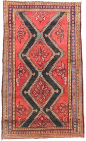 Hamedan Tappeto 140 x 230 Rosso (Iran) Annodato A Mano