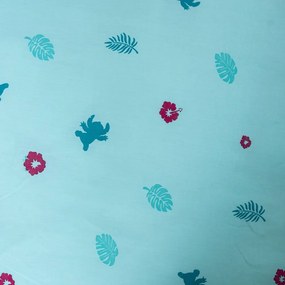 Set copripiumino e federa da bambini blu in cotone per letto singolo 140x200 cm Lilo a Stitch "Hawaii" – Jerry Fabrics
