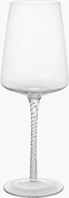 Set di 4 bicchieri da vino bianco in vetro soffiato Bellevue