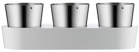 WMF - Vaso per erbe aromatiche autoinnaffiante 3pz GOURMET bianco/acciaio inossidabile