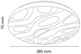Plafoniera LED da bagno CLOUD LED/24W/230V diametro 38 cm IP44