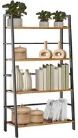 Scaffale 4 Livelli Industrial Libreria Unit di Mensole Multiuso 34x63x117 cm