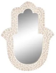 Specchio da parete DKD Home Decor Bianco Legno di mango (45 x 2 x 60 cm)