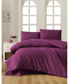 Biancheria da letto in viola scuro in cotone renforcé per letto matrimoniale 200x200 cm – Mijolnir