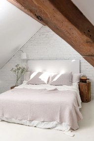 Copriletto Waffle İn Lino Color Crema / 53x81"/135x205cm / Cream