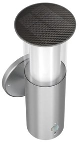 Applique Solare in Acciaio INOX con Sensore di Movimento IP54 Colore Bianco Naturale 4.000K