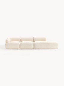 Chaise longue componibile 4 posti in bouclé Sofia