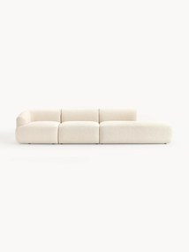 Chaise longue XL componibile in bouclé Sofia