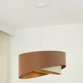 Brilagi - Lampadario LED a sospensione con filo LYRA 1xE27/15W/230V marrone/color crema/oro